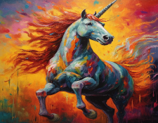 Symbioticdesign Oil Painting Of A Rainbow Unicorn 001--ar 34 --sty 745a7f24-0b82-4ee2-8c5a-7d3c87f47