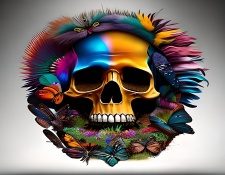 Decorative Sugar Skull Abstract